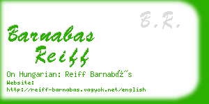 barnabas reiff business card